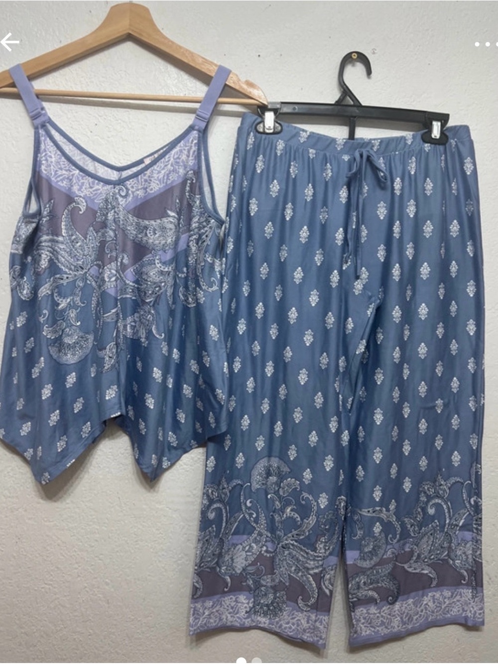 Linea Donatella Blue Paisley Sleep Camisole & Pants Set